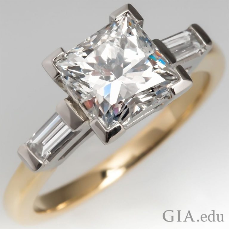 GIA鑽石等級全攻略：公主切工的鑽石表面上會有許多小台階，能使光線在鑽石內部迴旋反射。